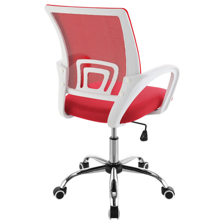 Felton Red Upholstered Adjustable Home Office Desk Chair by Coaster at Eve Furniture