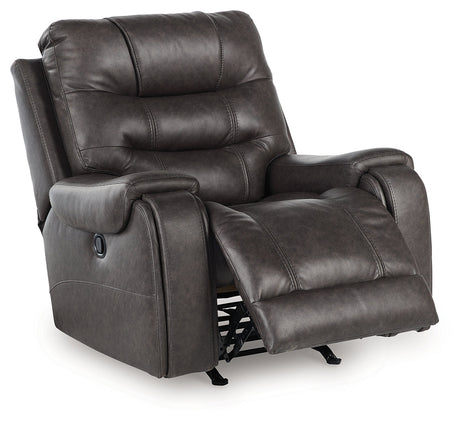 Femley Smoke Recliner by Ashley at Eve Furniture