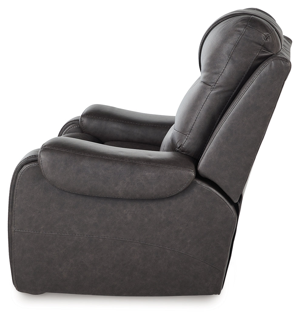 Femley Smoke Recliner by Ashley at Eve Furniture