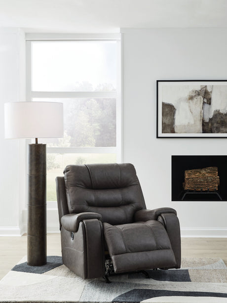 Femley Smoke Recliner by Ashley at Eve Furniture
