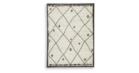 Fenriston Cream/Black Medium Rug by Ashley at Eve Furniture