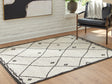 Fenriston Cream/Black Medium Rug by Ashley at Eve Furniture
