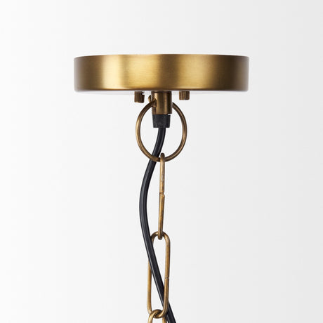 Fenton Gold W/Gold Accents Pendant Light by Mercana at Eve Furniture