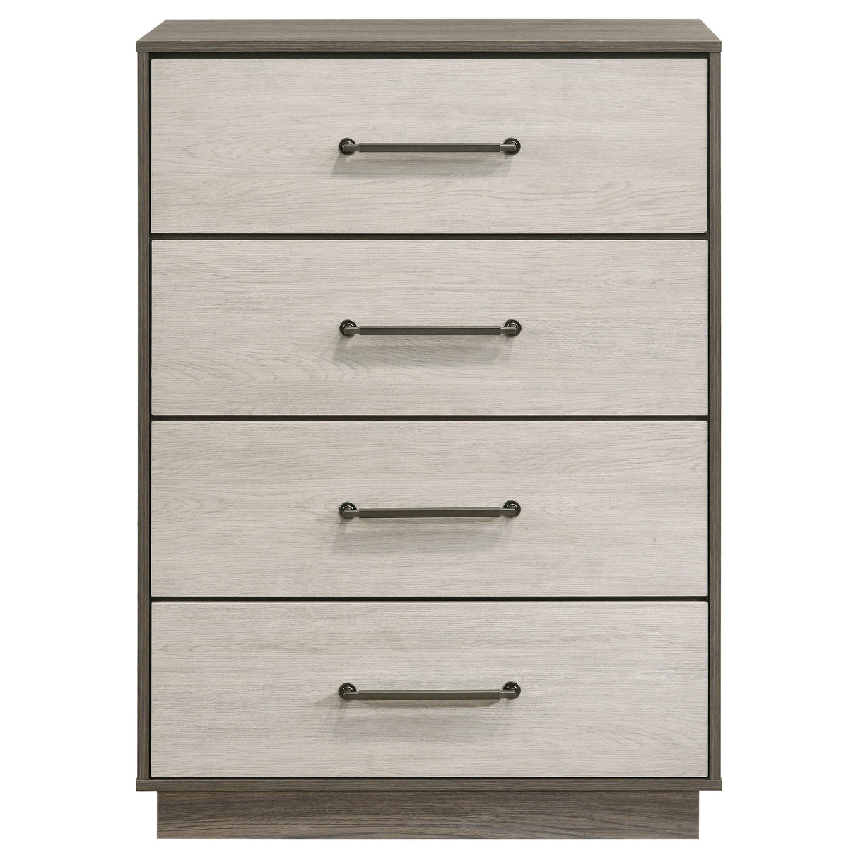 Fenwick 4-drawer Chest of Drawers Grey Oak by Coaster at Eve Furniture