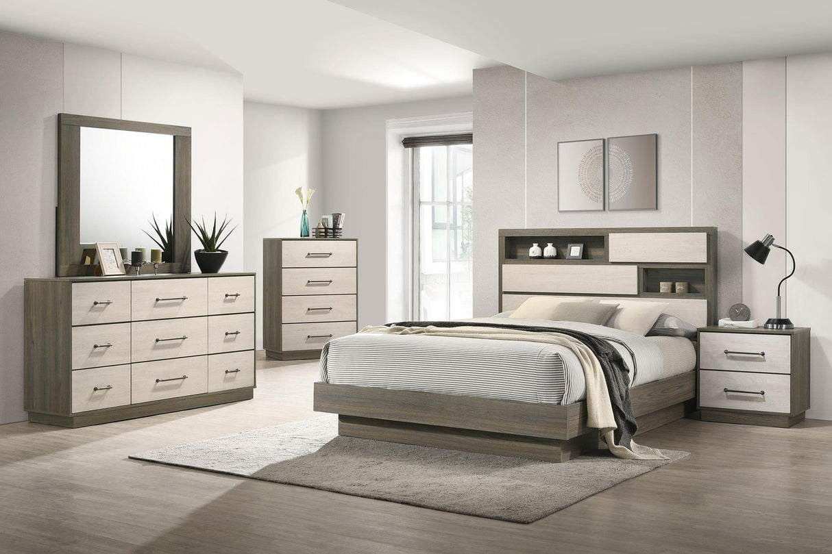 Fenwick Grey Oak 4-Piece Eastern King Bedroom Set