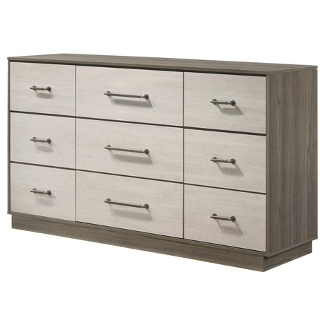 Fenwick Gray Oak 9-drawer Dresser by Coaster at Eve Furniture