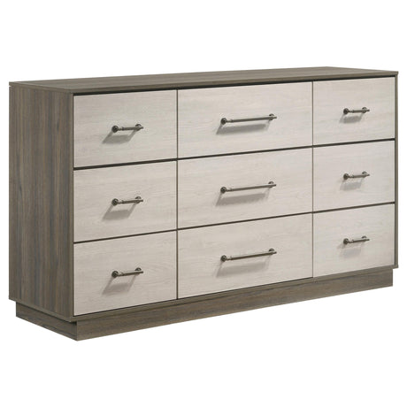 Fenwick Gray Oak 9-drawer Dresser by Coaster at Eve Furniture