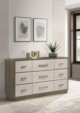 Fenwick Gray Oak 9-drawer Dresser by Coaster at Eve Furniture