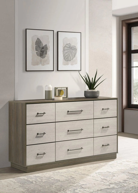 Fenwick Gray Oak 9-drawer Dresser by Coaster at Eve Furniture