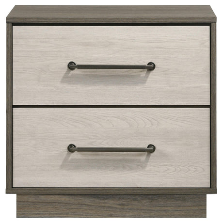 Fenwick Grey Oak 2-drawer Nightstand Bedside Table by Coaster at Eve Furniture