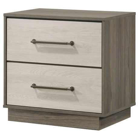 Fenwick Grey Oak 2-drawer Nightstand Bedside Table by Coaster at Eve Furniture