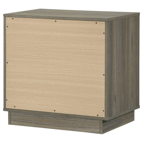 Fenwick Grey Oak 2-drawer Nightstand Bedside Table by Coaster at Eve Furniture