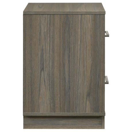 Fenwick Grey Oak 2-drawer Nightstand Bedside Table by Coaster at Eve Furniture