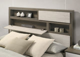 Fenwick Grey Oak Queen Bed Bookcase Headboard by Coaster at Eve Furniture