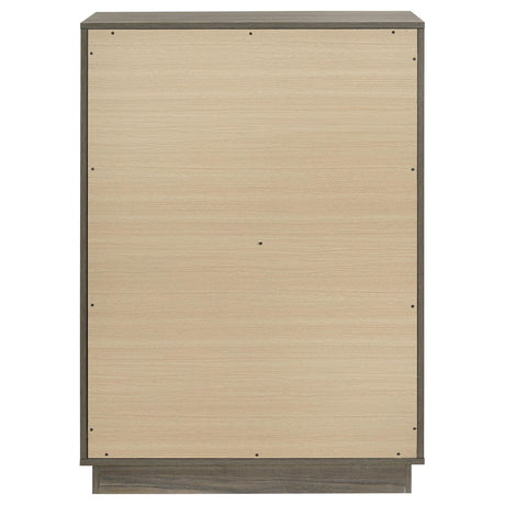 Fenwick 4-drawer Chest of Drawers Grey Oak by Coaster at Eve Furniture