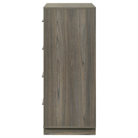 Fenwick 4-drawer Chest of Drawers Grey Oak by Coaster at Eve Furniture