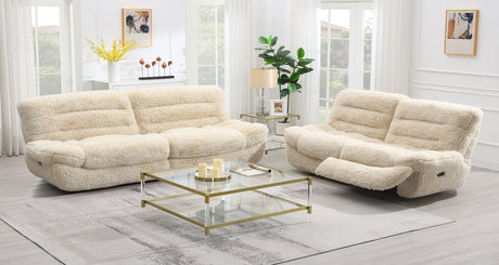 Ferland Beige Reclining Living Room Set by New Era Innovations at Eve Furniture