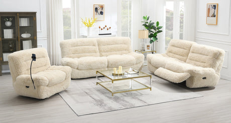 Ferland Beige Reclining Living Room Set by New Era Innovations at Eve Furniture
