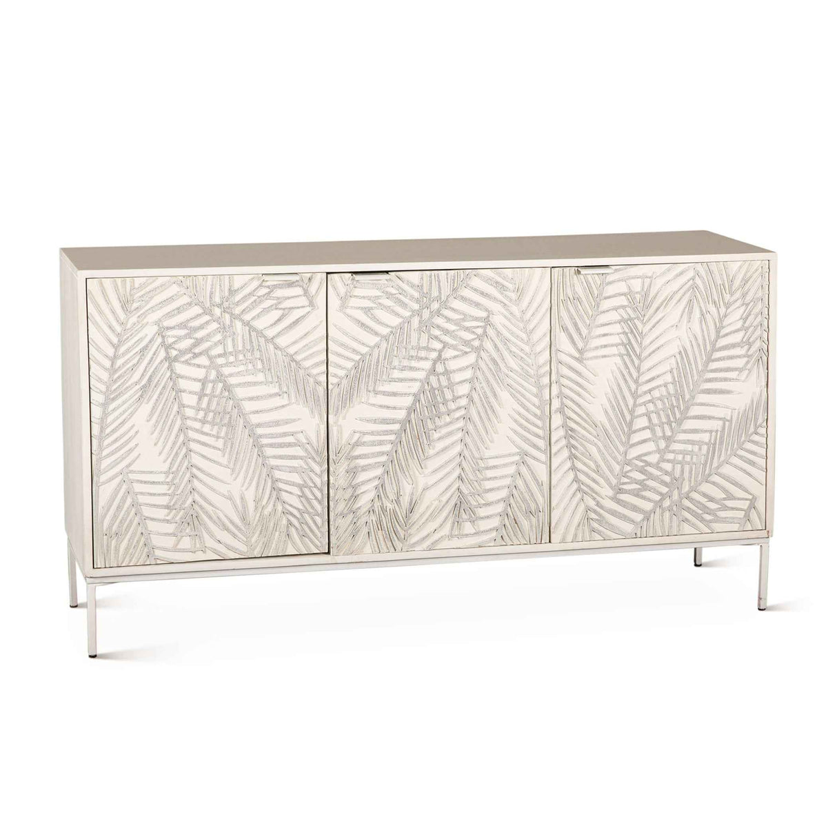 Fern 57" Sideboard with Three Doors in Coastal White by Home Trends & Design at Eve Furniture