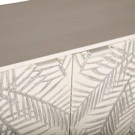 Fern 57" Sideboard with Three Doors in Coastal White by Home Trends & Design at Eve Furniture