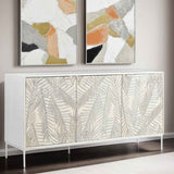 Fern 57" Sideboard with Three Doors in Coastal White by Home Trends & Design at Eve Furniture