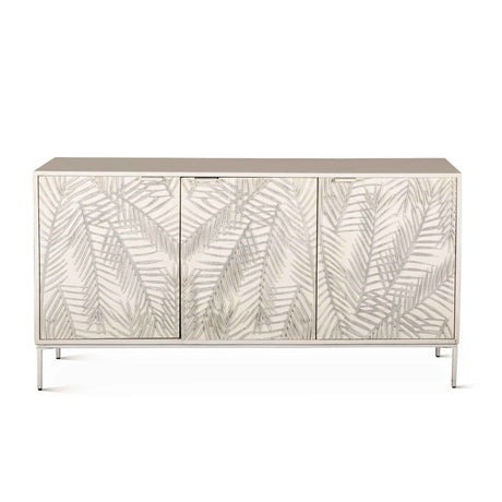 Fern 57" Sideboard with Three Doors in Coastal White by Home Trends & Design at Eve Furniture