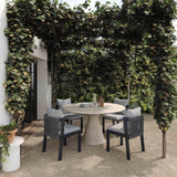 Fern Beige Textured Faux Plaster Concrete Indoor / Outdoor 47" Round Dining Table by TOV Furniture at Eve Furniture