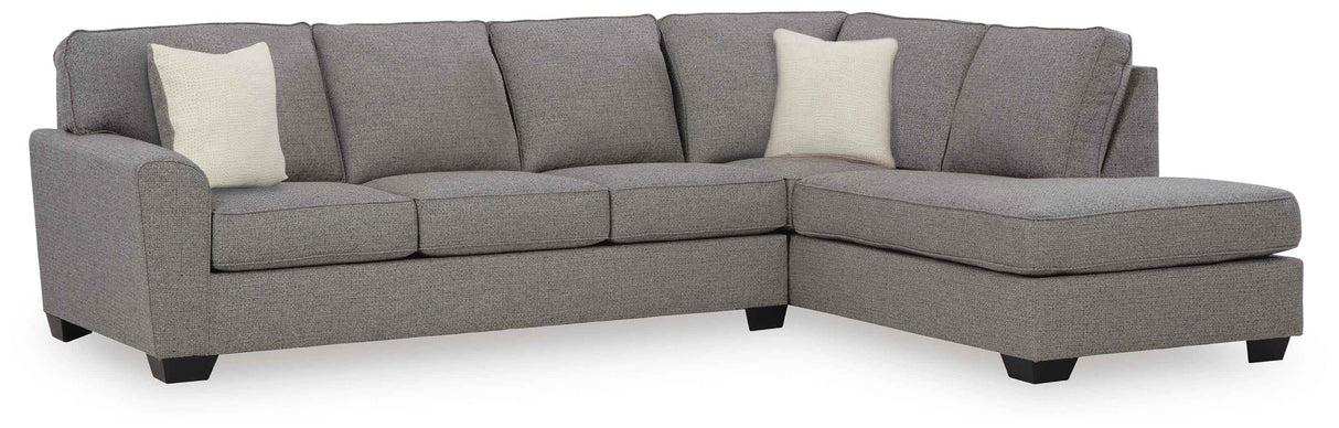 Ferne-Pike Charcoal 2-Piece Sectional with RAF Chaise by Ashley at Eve Furniture