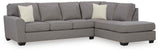 Ferne-Pike Charcoal 2-Piece Sectional with RAF Chaise by Ashley at Eve Furniture
