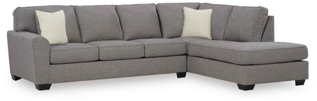 Ferne-Pike Charcoal 2-Piece Sectional with RAF Chaise by Ashley at Eve Furniture