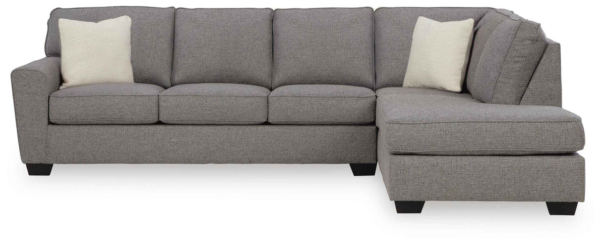 Ferne-Pike Charcoal 2-Piece Sectional with RAF Chaise by Ashley at Eve Furniture