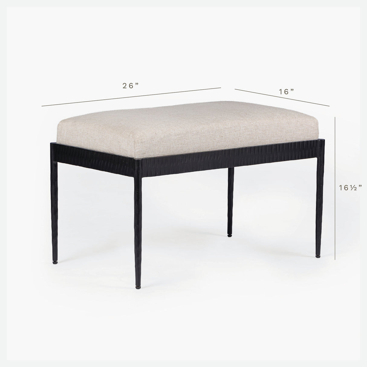 Ferra Hammered Ottoman by Co.House Designs at Eve Furniture