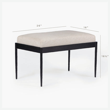 Ferra Hammered Ottoman by Co.House Designs at Eve Furniture