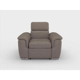 Ferriday Taupe Chair with Pull-out Ottoman by Homelegance at Eve Furniture