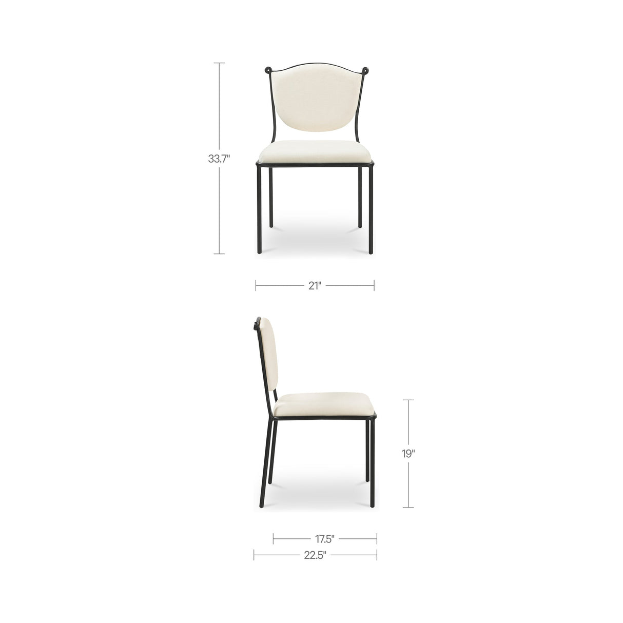 Ferris Cream Dining Chair by Moe's Home at Eve Furniture
