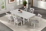 Ferrone Rustic White Oak 7-Piece Dining Table Set by Furniture of America at Eve Furniture