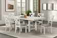 Ferrone Rustic White Oak 7-Piece Dining Table Set by Furniture of America at Eve Furniture