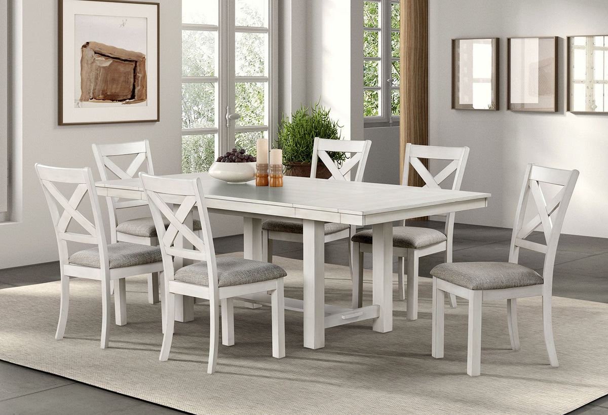 Ferrone Rustic White Oak Dining Table by Furniture of America at Eve Furniture