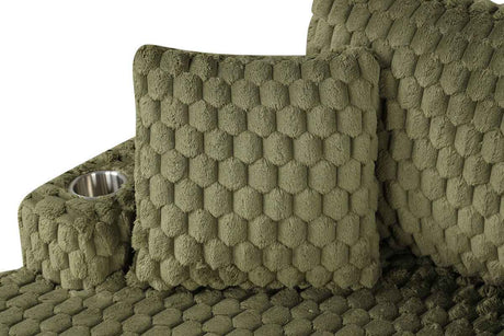 Ferryhill Olive Green 2-Arm Chaise by Furniture of America at Eve Furniture