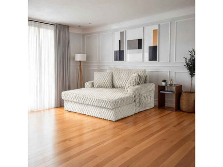 Ferryhill Taupe 2-Arm Chaise by Furniture of America at Eve Furniture