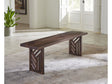 Fevano Solid Wood Dining Bench in Smoked Brown by Modus Furniture at Eve Furniture