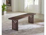 Fevano Solid Wood Dining Bench in Smoked Brown by Modus Furniture at Eve Furniture
