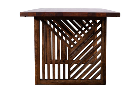 Fevano Solid Wood Rectangular Dining Table in Smoked Brown by Modus Furniture at Eve Furniture
