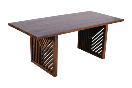 Fevano Solid Wood Rectangular Dining Table in Smoked Brown by Modus Furniture at Eve Furniture