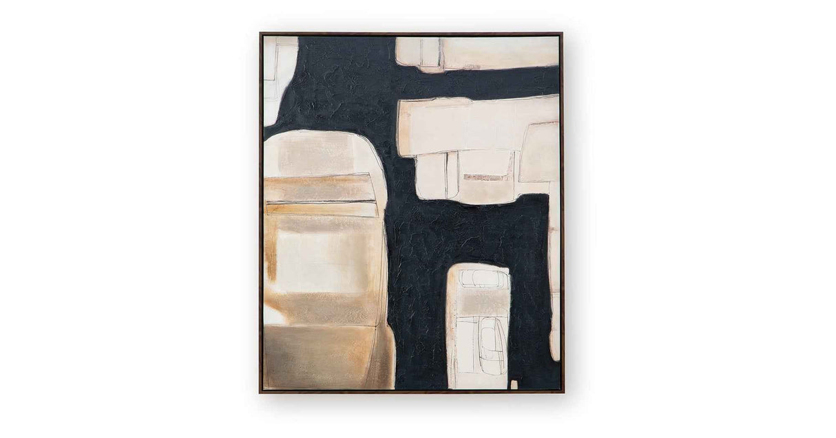 Feyville Black & Brown &Cream Wall Art by Ashley at Eve Furniture