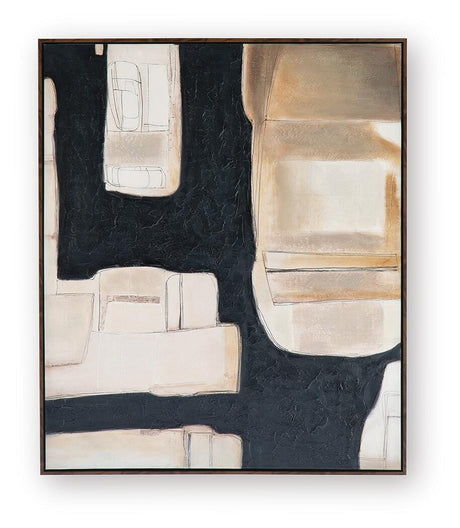 Feyville Black & Brown &Cream Wall Art by Ashley at Eve Furniture