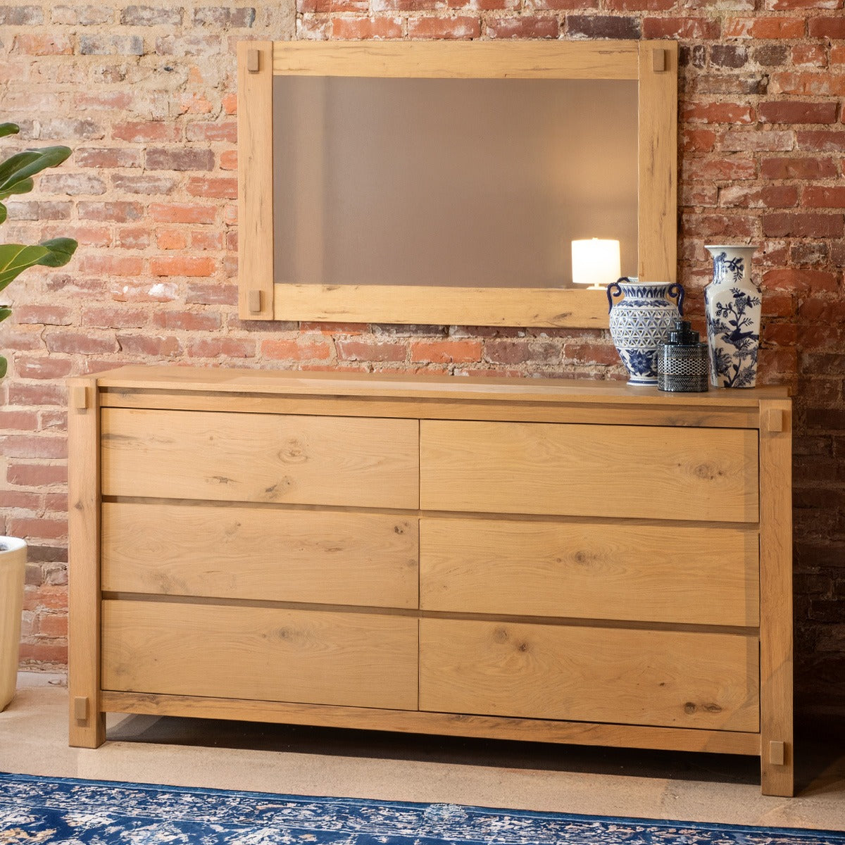 Flagstaff 72" Dresser in Natural Distressed Oak by Home Trends & Design at Eve Furniture