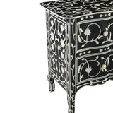 Fleur 42" Two Drawer Chest with Floral Horn Inlay by Home Trends & Design at Eve Furniture