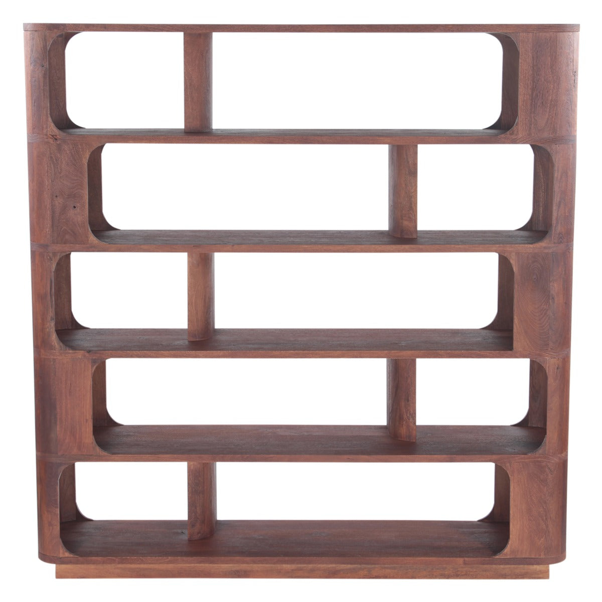 Henderson 69" Tall Bookshelf in Pecan Brown Sandblasted