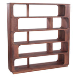 Henderson 69" Tall Bookshelf in Pecan Brown Sandblasted